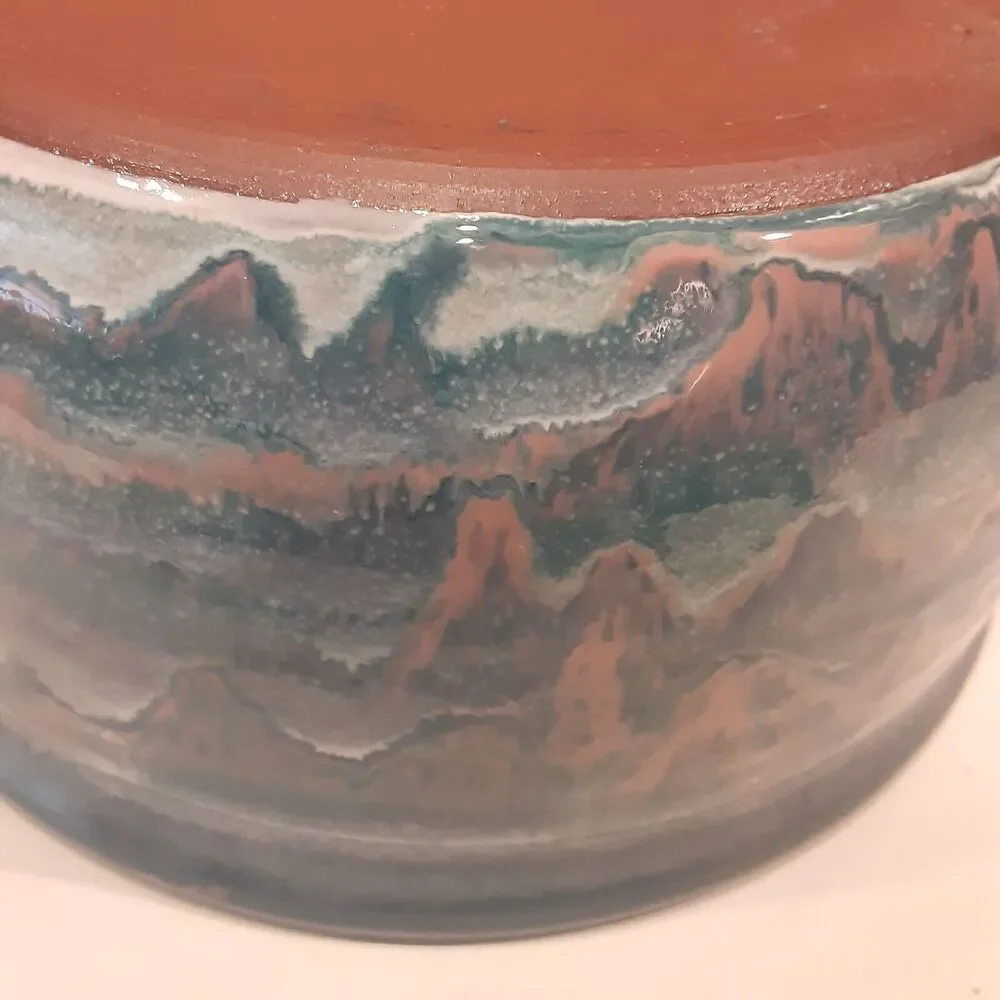 Vintage Amy Green Artist Signed Pottery Bowl 8